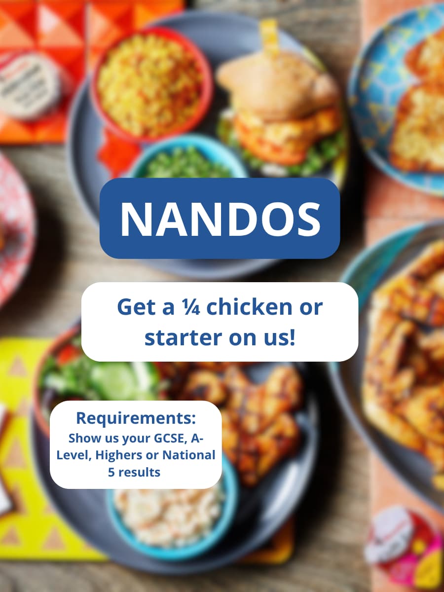 Nando's A Level Results Day Offer