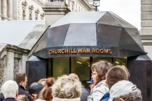 Outside the Churchill war rooms in London