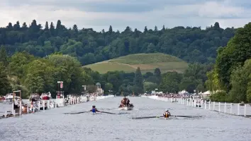People rowing at Henley Royal regatta